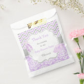 Sachets En Papier Baby shower Purple et Grey Chevron Ballerina (Scellé)