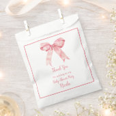 Sachets En Papier Baby shower rose Coquette Bow (Coupé)