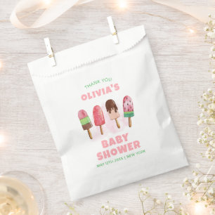Sachets En Papier Baby shower rose doux crème glacée Popcicle