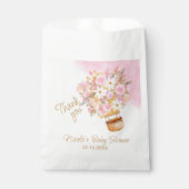 Sachets En Papier Baby shower rose Floral à air chaud (Devant)
