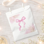 Sachets En Papier Baby shower rose moderne élégant aquarelle Bow (Coupé)