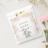 Sachets En Papier Baby shower rose parties scintillant d'or éléphant (Scellé)