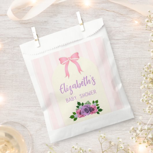 Sachets En Papier Baby shower rose Rose (Coupé)