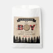 Sachets En Papier Baby shower Rustic Forest Plaid Lumberjack Boys (Devant)