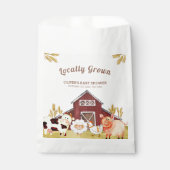 Sachets En Papier Baby shower Rustique Barnyard Farm Animaux (Devant)