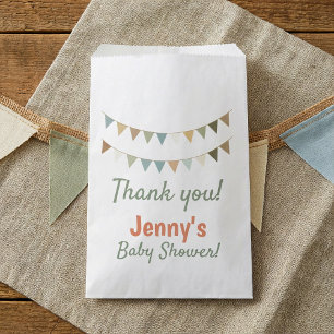 Sachets En Papier Baby shower rustique de bruissement à l'air