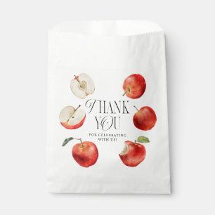 Sachets En Papier Baby shower rustique des pommes rouges
