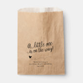 Sachets En Papier Baby shower rustique, Kraft, Neutral (Devant)