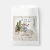 Sachets En Papier Baby shower rustique Western Elephant Cowboy Boy (Devant)