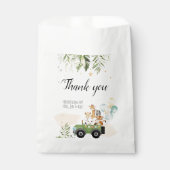 Sachets En Papier Baby shower Safari Baby Animals en voiture (Devant)