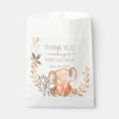 Sachets En Papier Baby shower Safari Elephant Aquarelle (Devant)