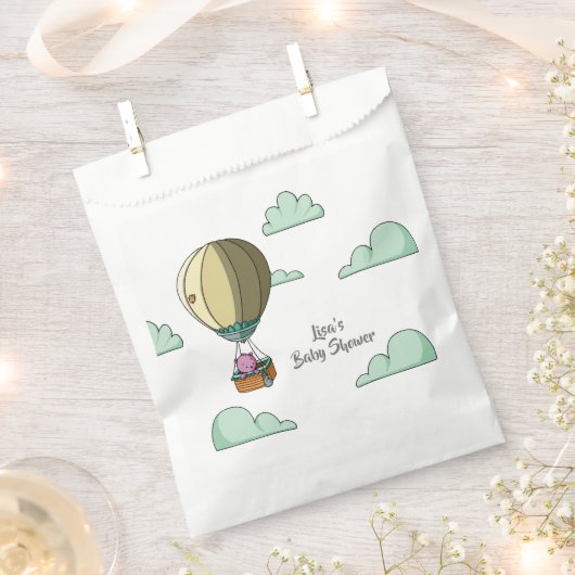 Sachets En Papier Baby shower simple à air chaud Ours (Coupé)