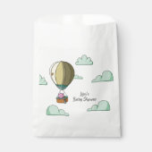 Sachets En Papier Baby shower simple à air chaud Ours (Devant)