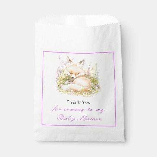 Sachets En Papier Baby shower Spring Fox (Devant)