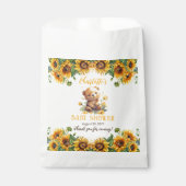 Sachets En Papier Baby shower Teddy Bear et Sunflower (Devant)