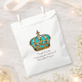 Sachets En Papier Baby shower Turquoise Blue Gold Prince (Coupé)