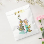 Sachets En Papier Baby shower turquoise de sirène bleue (Scellé)