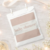 Sachets En Papier Baby-Shower Typographie en grès rose (Coupé)