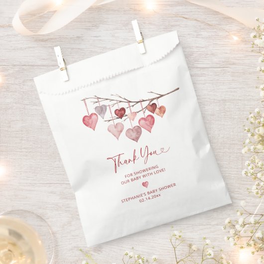 Sachets En Papier Baby shower Valentines de Little Sweetheart (Coupé)