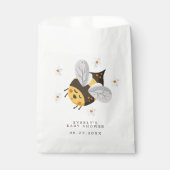 Sachets En Papier Baby shower vert d'abeille Fleur de Faisée (Devant)