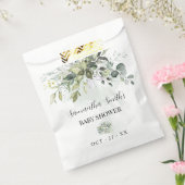 Sachets En Papier Baby shower vert Eucalyptus (Scellé)