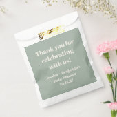 Sachets En Papier Baby shower vert mignon  personnalisé Merci (Scellé)