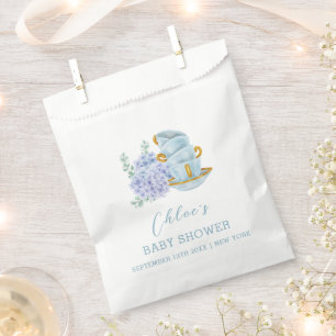 Sachets En Papier Baby shower vintage de brassage de thé Hydrangea