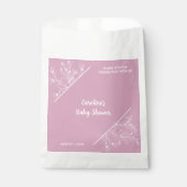Sachets En Papier Baby shower Vintage rose (Devant)
