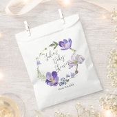 Sachets En Papier Baby shower violet fleur sauvage (Coupé)