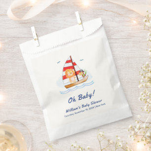 Sachets En Papier Baby shower Whimsical Nautical Wild Lion