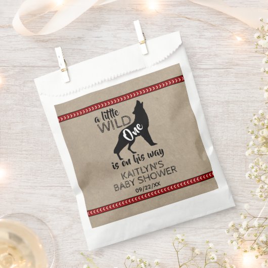 Sachets En Papier Baby shower Wild One Boys (Coupé)