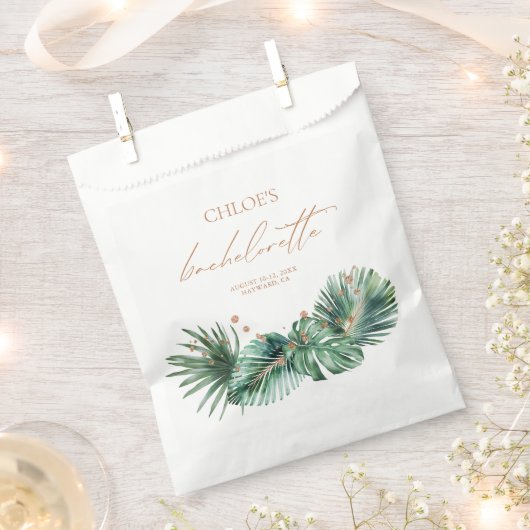 Sachets En Papier Bachelorette moderne Tropical & Diamant (Coupé)
