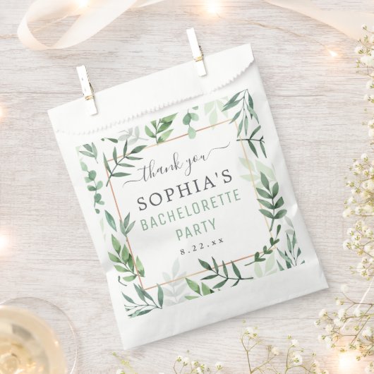 Sachets En Papier Bachelorette Party Elegant Mariage aquarelle (Coupé)