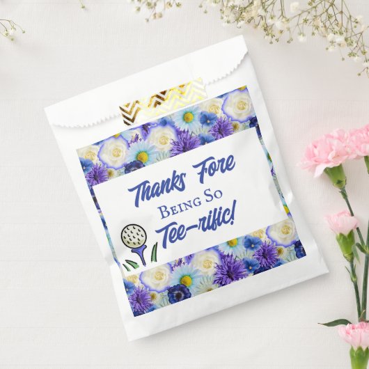 Sachets En Papier Bachelorette Party Fête des mariées Golf Blue Flor (Scellé)