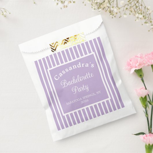 Sachets En Papier Bachelorette Party Retro Modern LightPurple Classy (Scellé)
