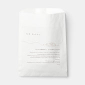 Sachets En Papier Bagues Mariages simples | Fait amusant Mariage ros (Devant)