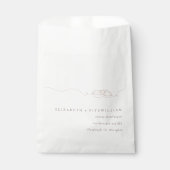 Sachets En Papier Bagues simples minimes de Mariage Mariage rose pâl (Devant)