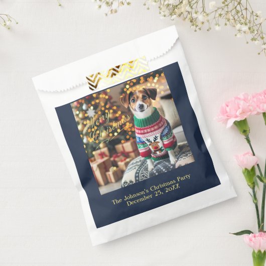 Sachets En Papier Baguettes de photos préférées Blue Gold Custom Tex (Scellé)