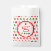 Sachets En Papier Baguettes en Merci rouge rose mignon Berry beaucou (Devant)
