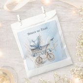 Sachets En Papier Baignoire Bleue Bleu Flore Belle (Coupé)