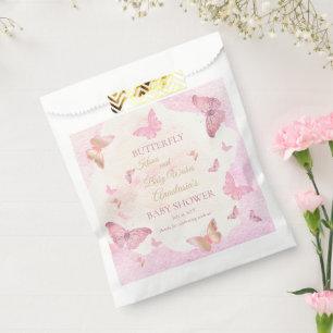 Sachets En Papier Baisers à papillon et voeux de bébé Baby shower fi