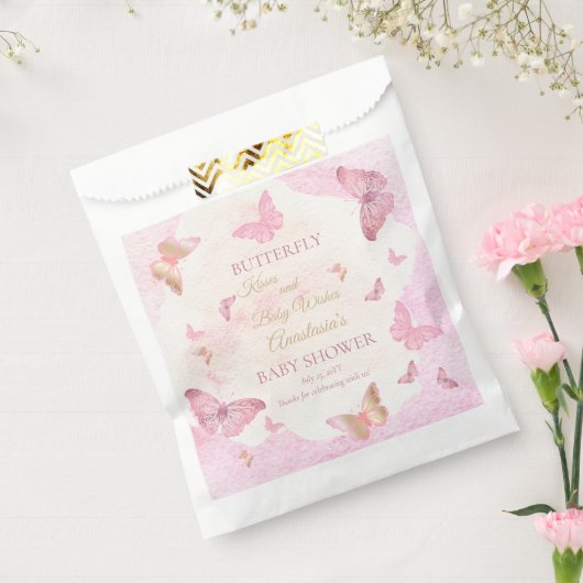 Sachets En Papier Baisers à papillon et voeux de bébé Baby shower fi (Scellé)