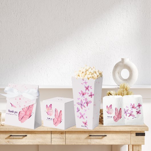 Sachets En Papier Baisers à papillon et voeux pour bébé | Papillon r