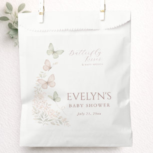 Sachets En Papier Baisers de papillon Vœux de bébé Coquette Baby Sho