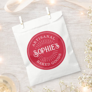 Sachets En Papier Baker boulangerie pâtisserie Chef Rouge Logo de re