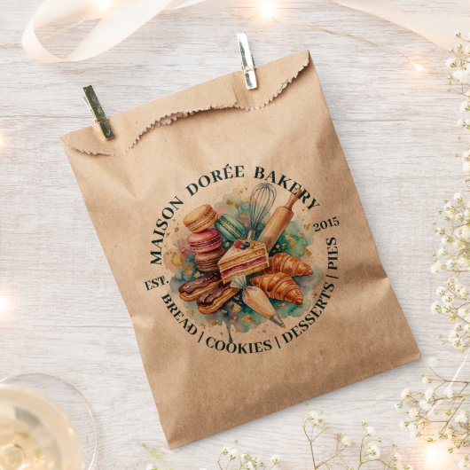 Sachets En Papier Bakery Store Pastry Chef Dessert Sweets Cake Baker (Coupé)