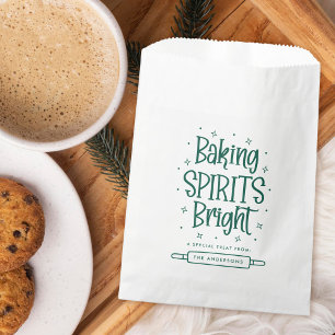 Sachets En Papier Baking Spiritueux Vacances Vert