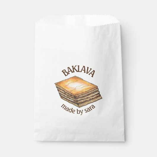 Sachets En Papier Baklava Dessert Pâtisserie Grecque Boulangerie Fab (Devant)