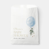 Sachets En Papier Balcon Bleu, Eucalyptus, Verdure, Baby shower (Devant)