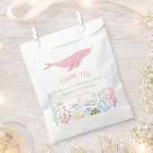 Sachets En Papier Baleine sous la mer Anniversaire Merci (Coupé)